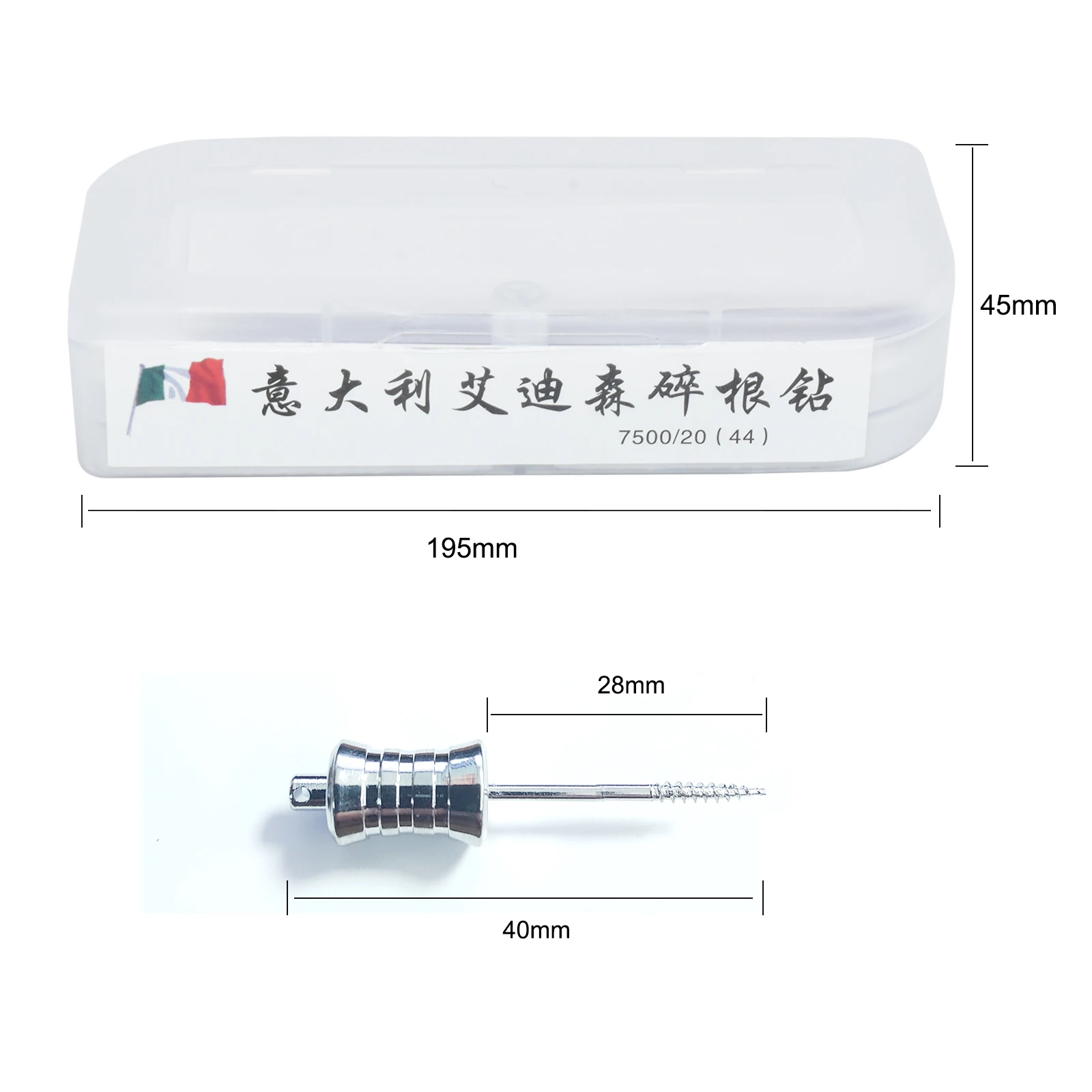 1pcs Dental Broken Root Drill Remnant Extractor Dental Dental Extractor Apical Root Fragments Drill Medical Stainless Steel