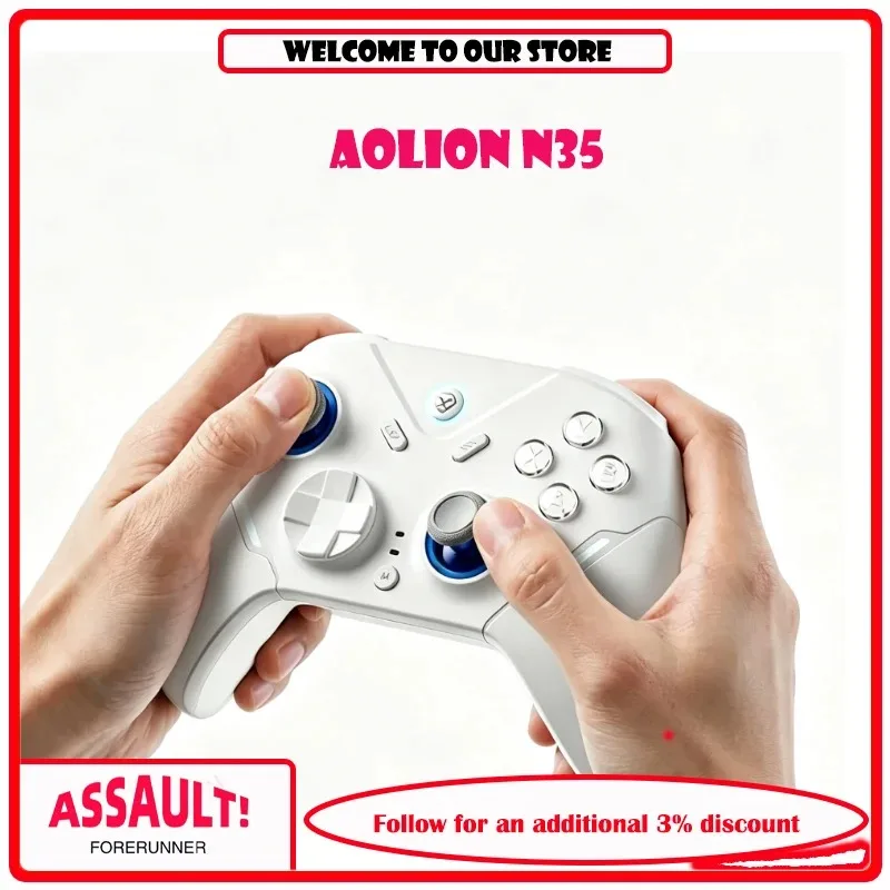 Aolion N35 Wireless Gaming Gamepad Dual-Stage Trigger Hall Capacitive Joystick 6-Axis Gyroscope Controller for PC  Xbox Steam