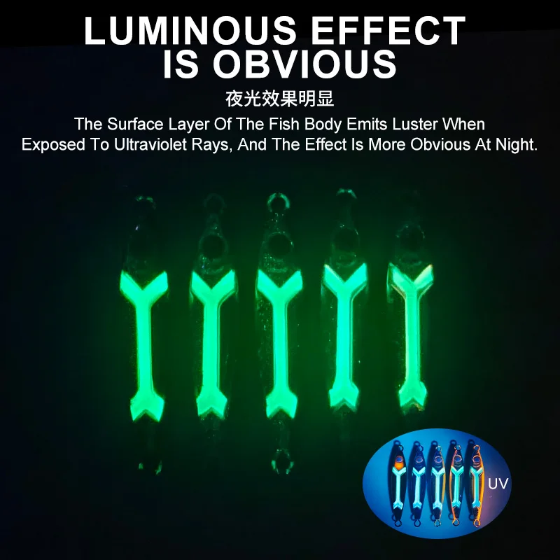 OBSESSION J141 Señuelo Luminoso Metal Duro Jigging Agua Salada - imagen 4