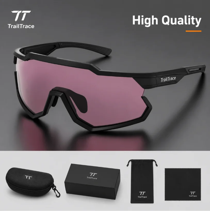 Women's TR90 frame full frame mirror windproof sports bicycle riding glasses UV protection Unisex mountain glasses case included