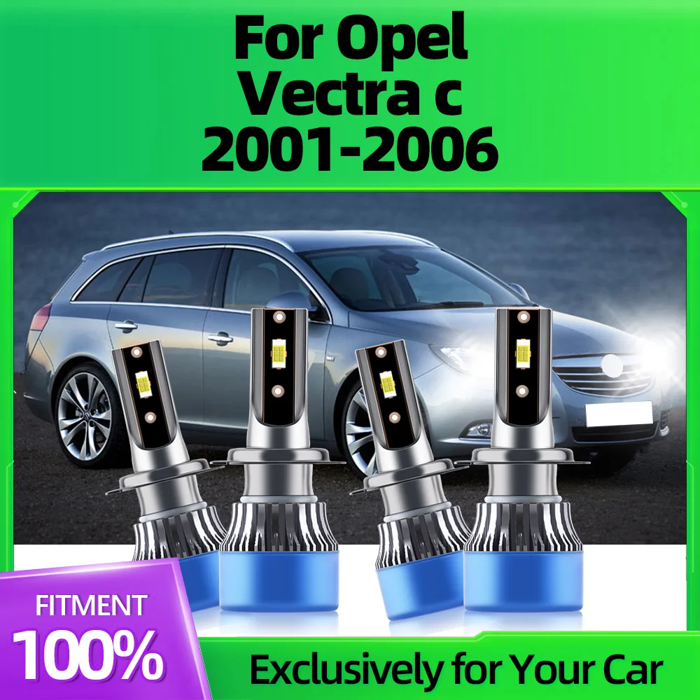 

2/4Pcs LED Car Headlight 80W Plug-N-Play 6000K Auto Lamp Bulbs Super Bright For Opel Vectra c 2001 2002 2003 2004 2005 2006