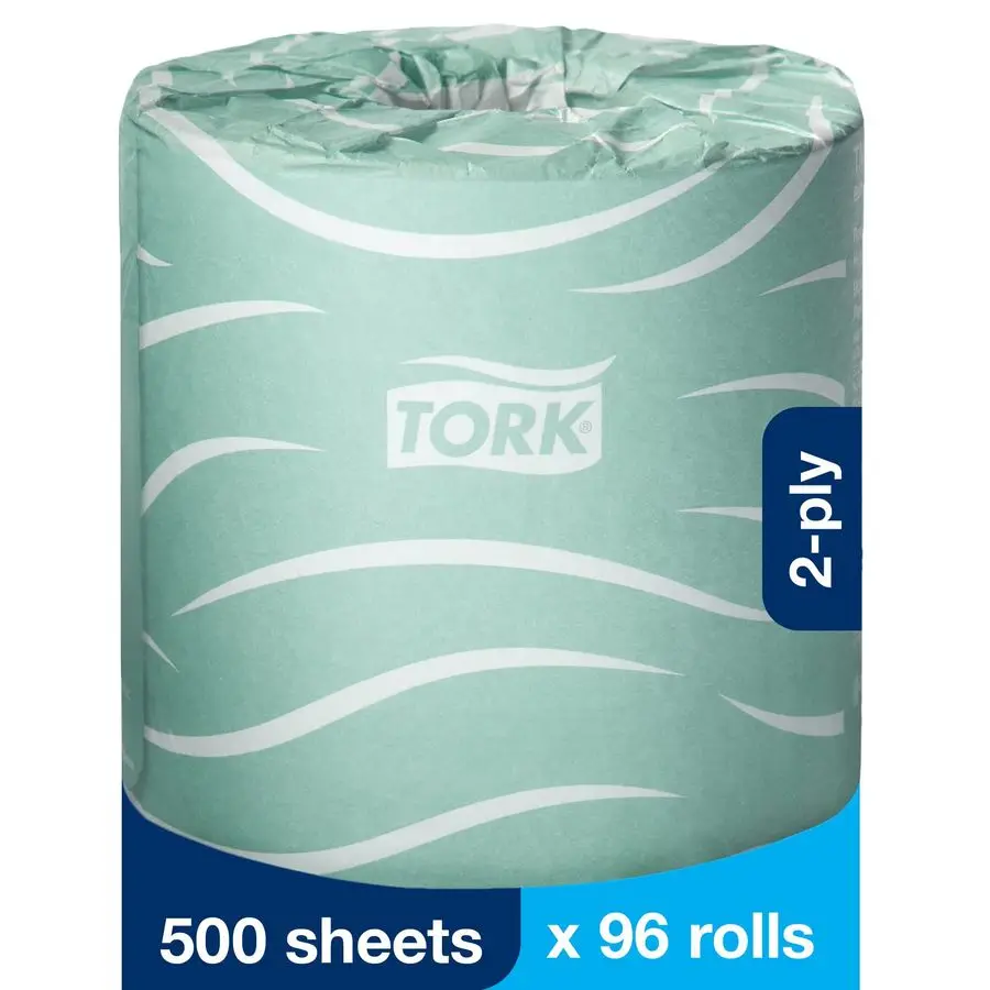 Septic Safe Toilet Paper, White, 2Ply 100 Recycled, EcoFriendly, T24 Compatible 96 Rolls x 500 Sheets TM1616S