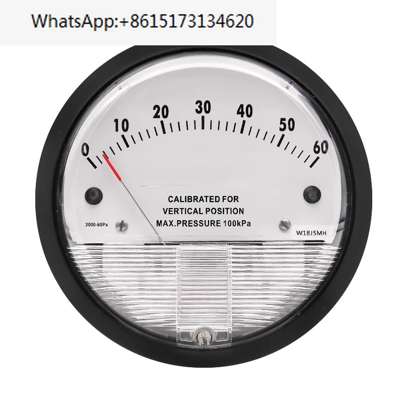 Differential pressure gauge, differential pressure gauge, wind pressure gauge pointer 0-60Pa