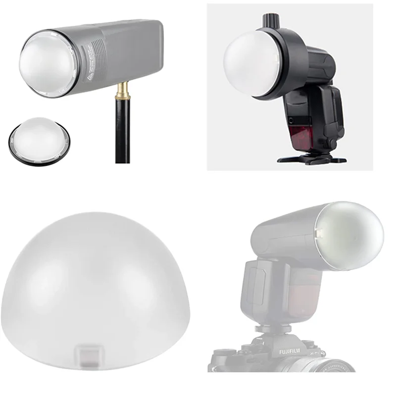 A44TAK-R11 Dome Diffuser Compatible for Godox H200R Round Flash Head Godox V1 Flash Series V1-S V1-N V1-C AD200 Pro AD200