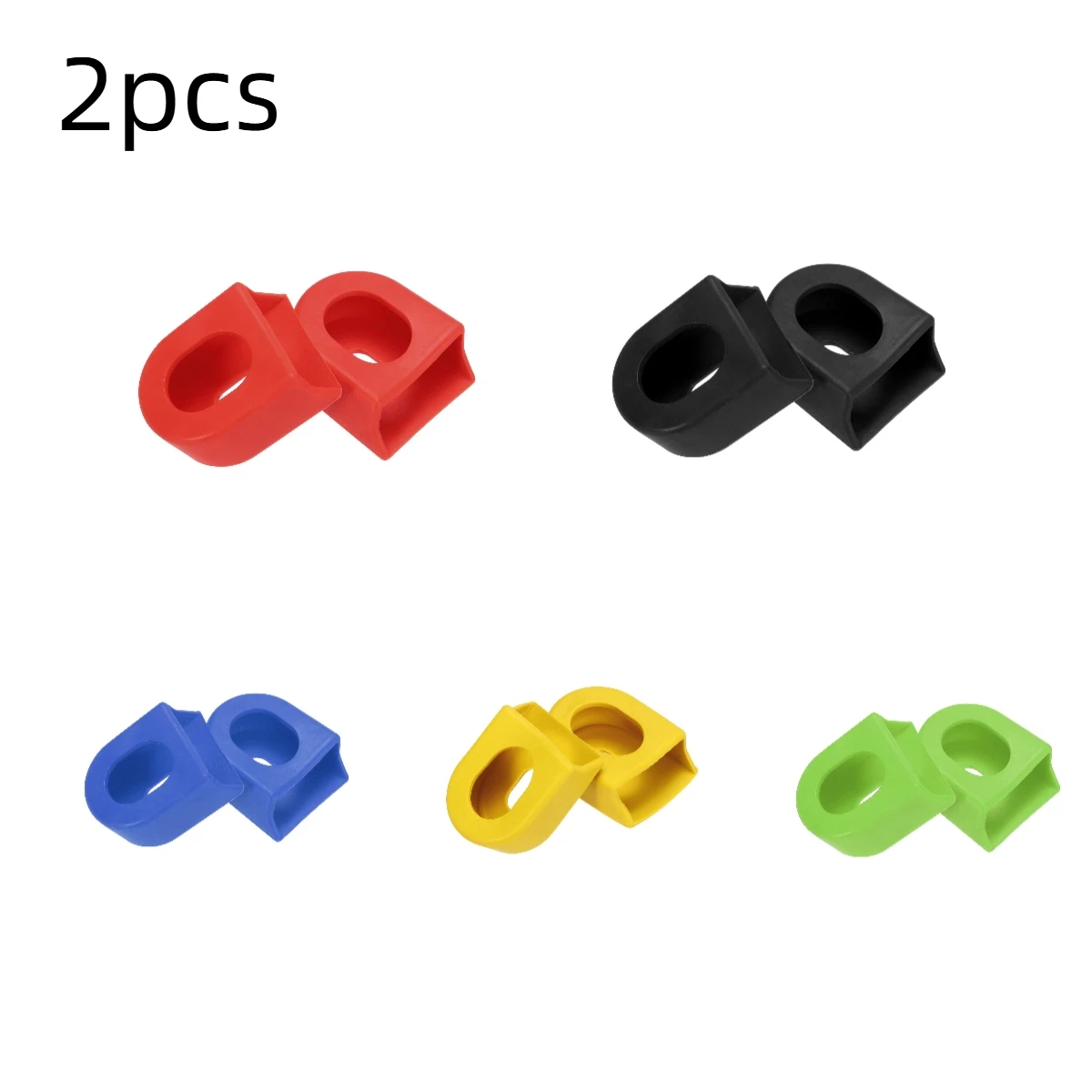 

2pcs Bicycle Crank Arm Protector Cover Bicycle Silicone Sleeve Pedal Crankset Bike Crankset Protective Caps Bicycle Accessories