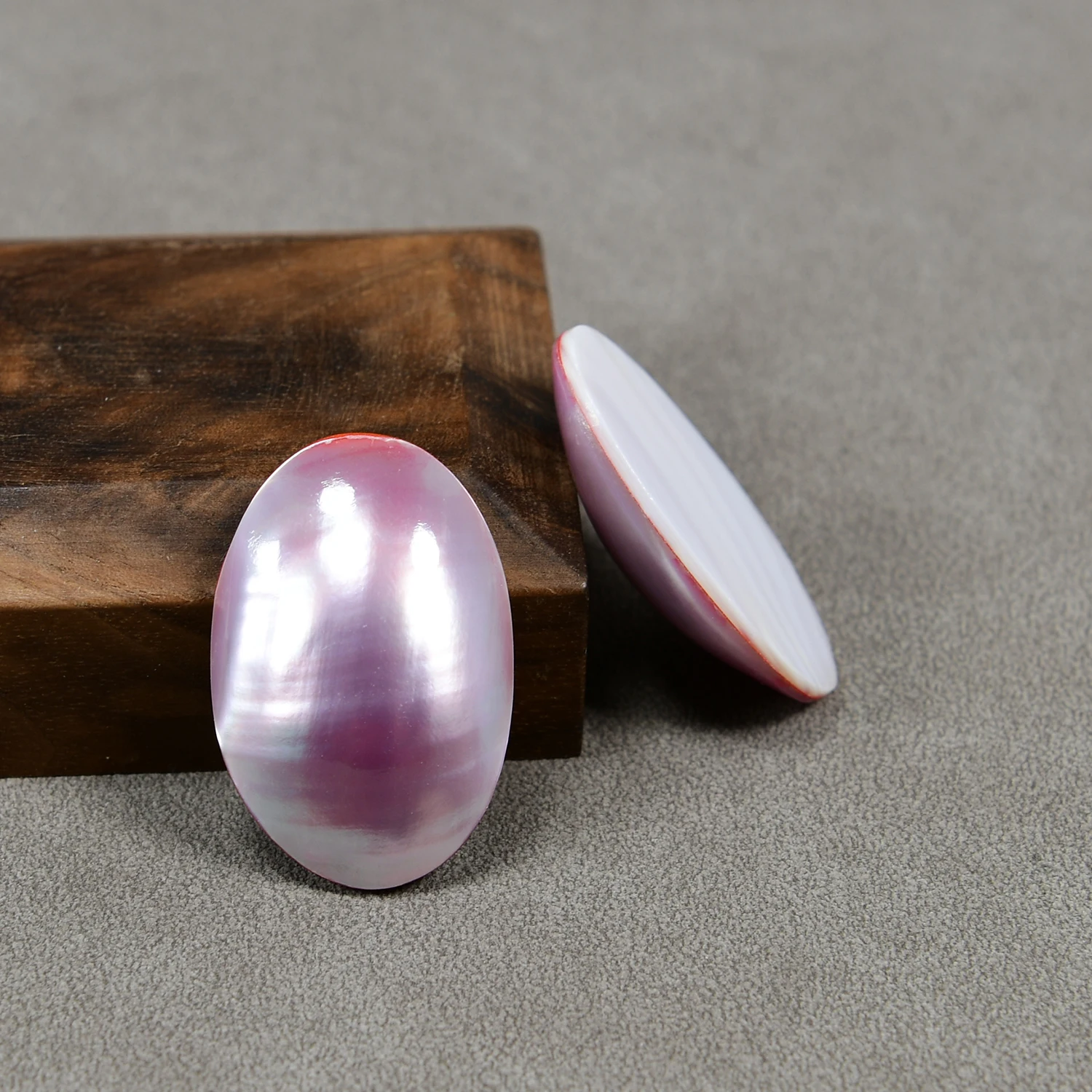 APDGG 5 peças grande concha de mar rosa natural mabe madrepérola contas soltas para fazer joias DIY