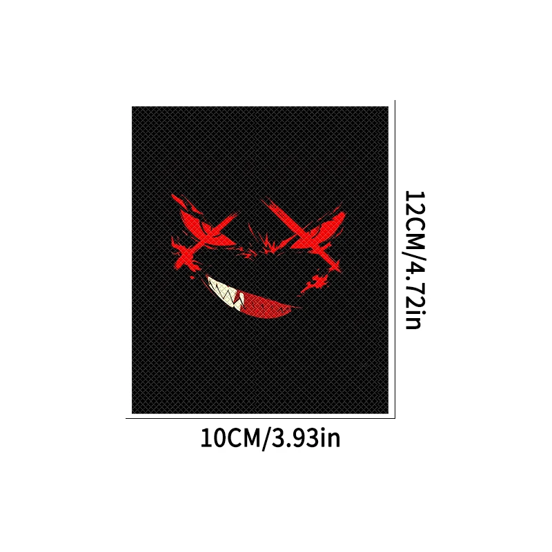 2PCS Demon Face Motorcycle Grip Stickers Diamond Pattern Waterproof Anti-Slip Decals for Modification E-Bike Bicycle Scooter
