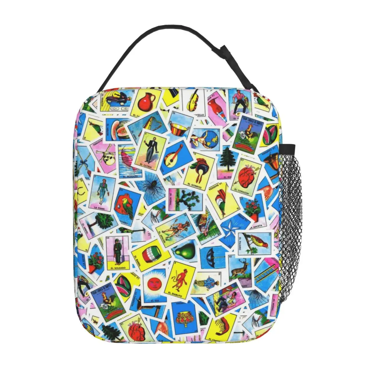 Loteria Card Mexican Bingo Lottery Insulated Lunch Bag for Women Resuable Cooler Thermal Bento Box Office Picnic Travel view 3
