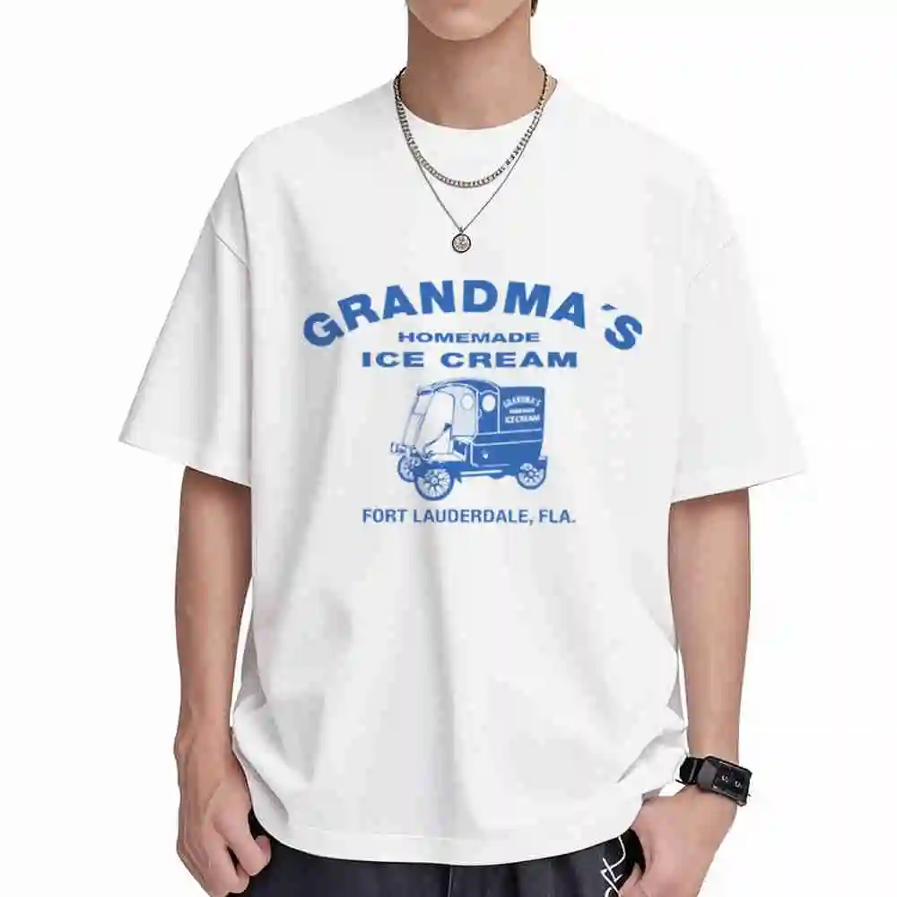 Vintage Grandma's Ice Cream Retro 1950s Fort Lauderdale Short Sleeve Tee 100% Cotton T-Shirt