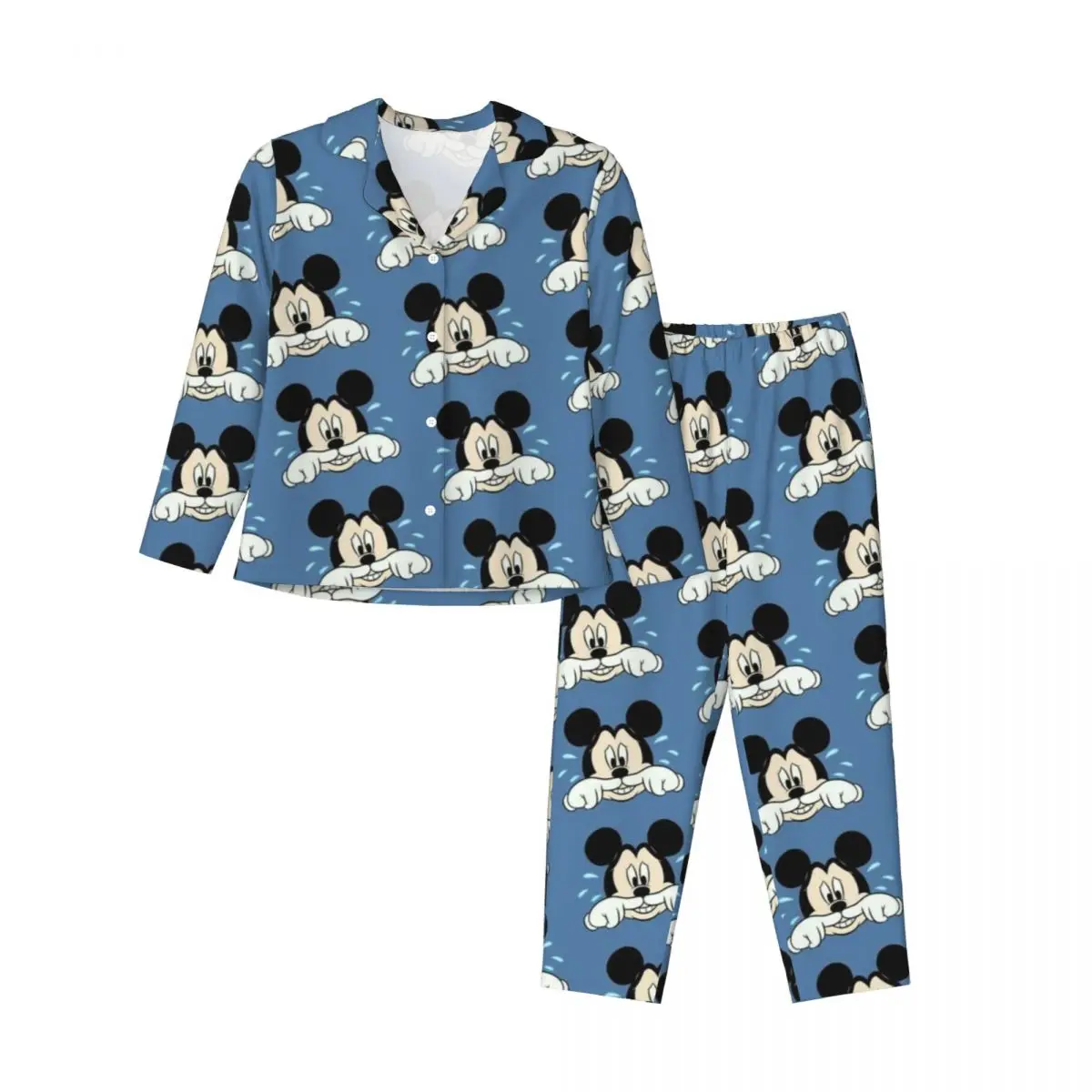 

Disney Mickey Mouse Women's Pajamas Sets Woman 2 Pieces Pajamas Female Couples Loungewear Suit Home Clothes