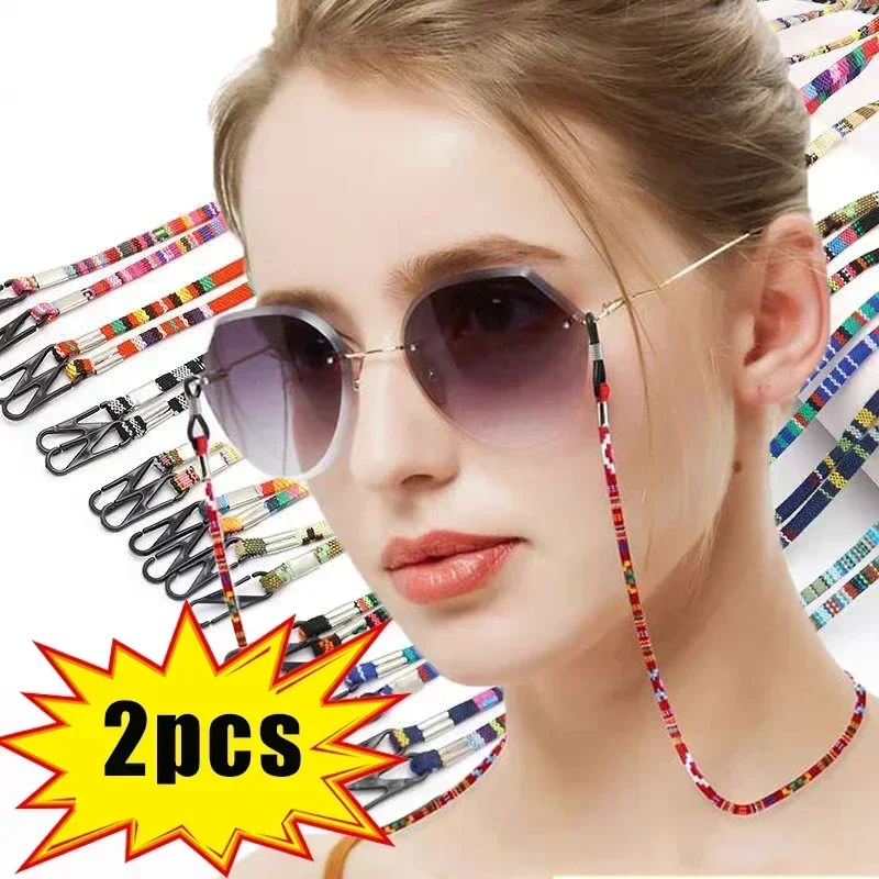 

Bohemia Cotton Sunglasses Rope Adjustable Anti Slip Eyewear Glasses String Cord Elastic Polyester Fashion Neck Straps