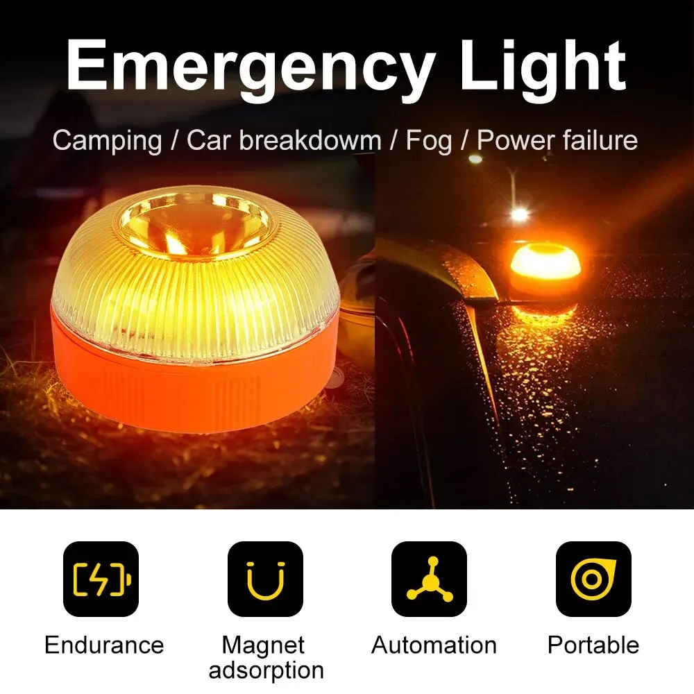 Not licht auflad bares LED-Auto v16 Taschenlampe Verkehrs unfall und wasserdichte Warn reparatur