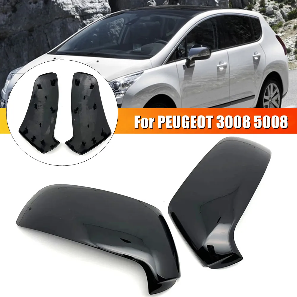 

For Peugeot 3008 5008 Citroen C3 C4 2009-2017 ABS Car Rearview Side Mirror Cover Wing Cap Door Shell Trim Replacement Parts
