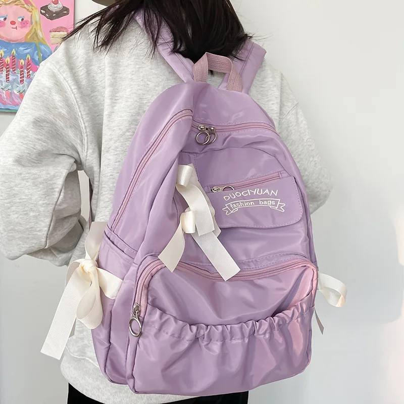 Backpacks Cute Backpack Women School Backpack for College Students College Style Bowknot Personality Kawaii Bags for Women Girls