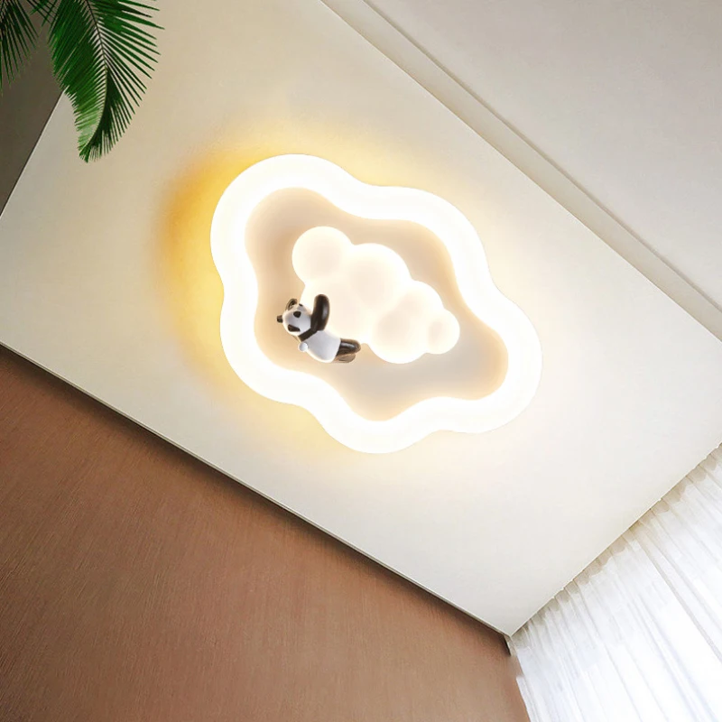 Imagem -06 - Cream Estilo Led Ceiling Lights Cloud Light Quarto das Crianças Quarto do Bebê Decoração do Berçário Menino Menina Quarto Moderno