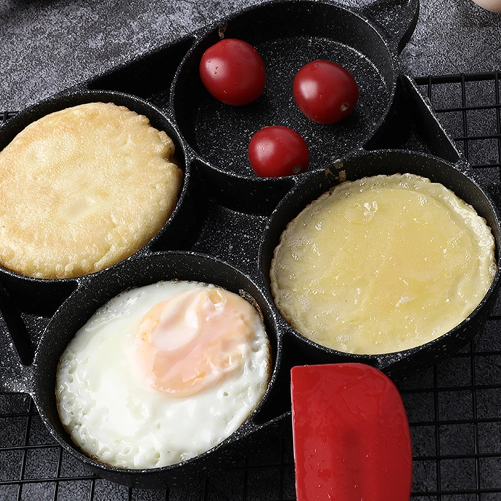 

Nonstick Egg Pans Aluminum Alloy Four Holes Frying Pan Kitchen Accessory Breakfast Skillet Easy Wash Pancake Maker