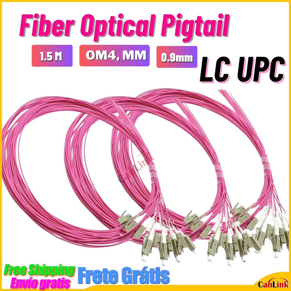 

Optical Fiber Pigtails LC-UPC Connector simplex 1.5 Meter Multi Mode OM4 0.9Mm LSZH Fiber Optic Pigtails FTTH