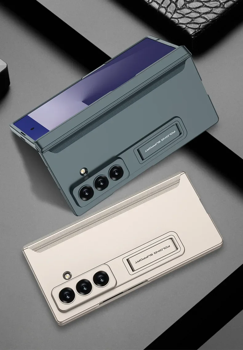 

Магнитный чехол для Samsung Galaxy Z Fold 7, внешний экран, стеклянный держатель, матовая крышка