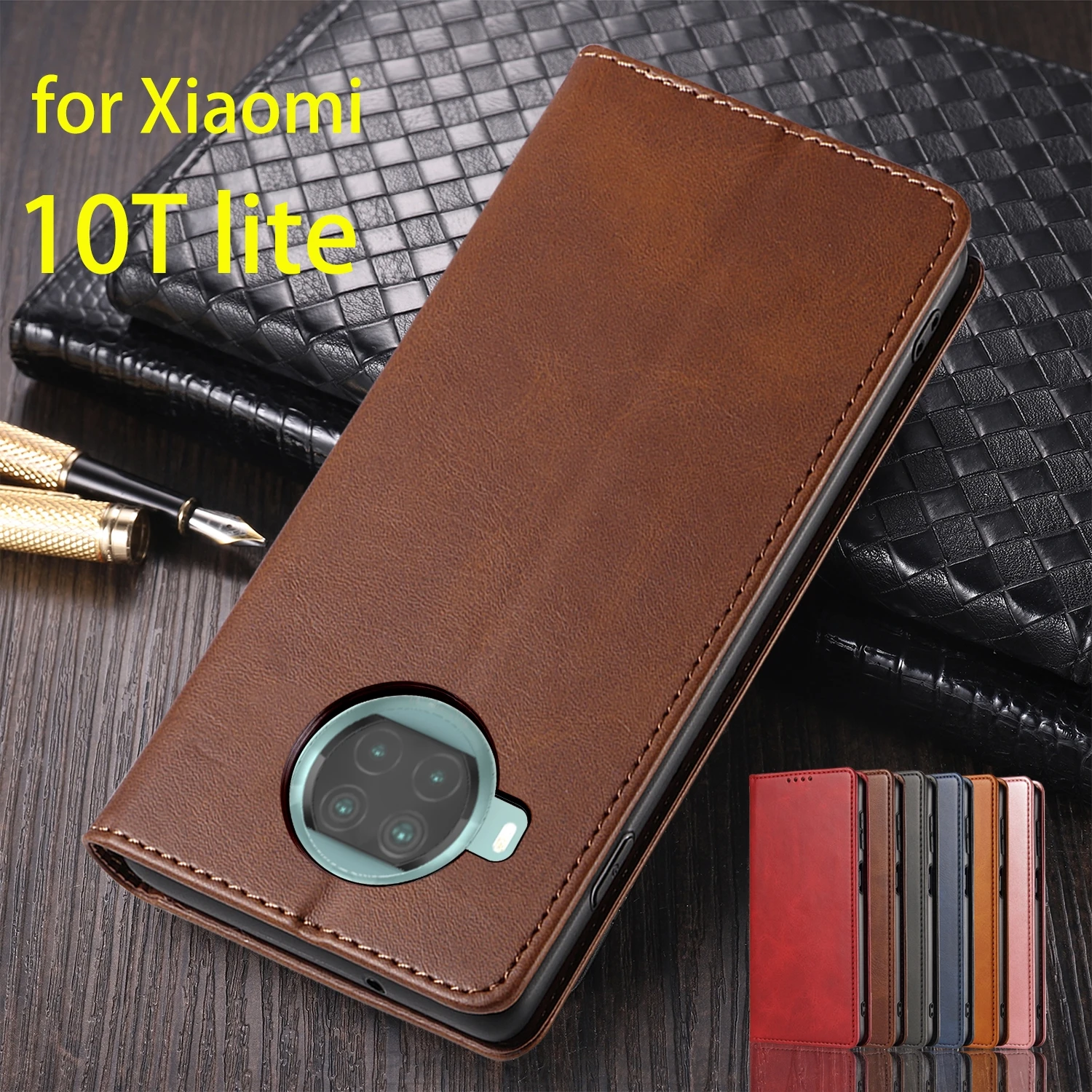 

Кожаный чехол для Xiaomi Mi 10T lite 5G, флип-чехол, держатель для карт, кобура с магнитным притяжением, чехол-кошелек, чехол Capa Fundas Coque