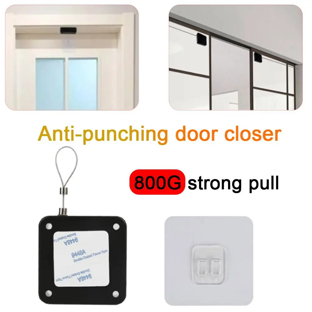 Multi Functional Punch-free Adjustable Drawers Rawstring Automatic Tension Drawstring Door Closer