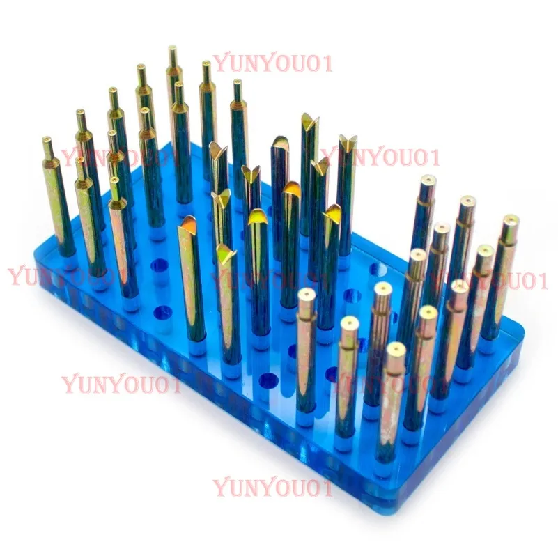 

34PCS High Precision Gem Dopsticks Set Diameter 6MM Length 65MM Gemstone Dop Stick with Storage Box Stone Faceting Grinding Tool