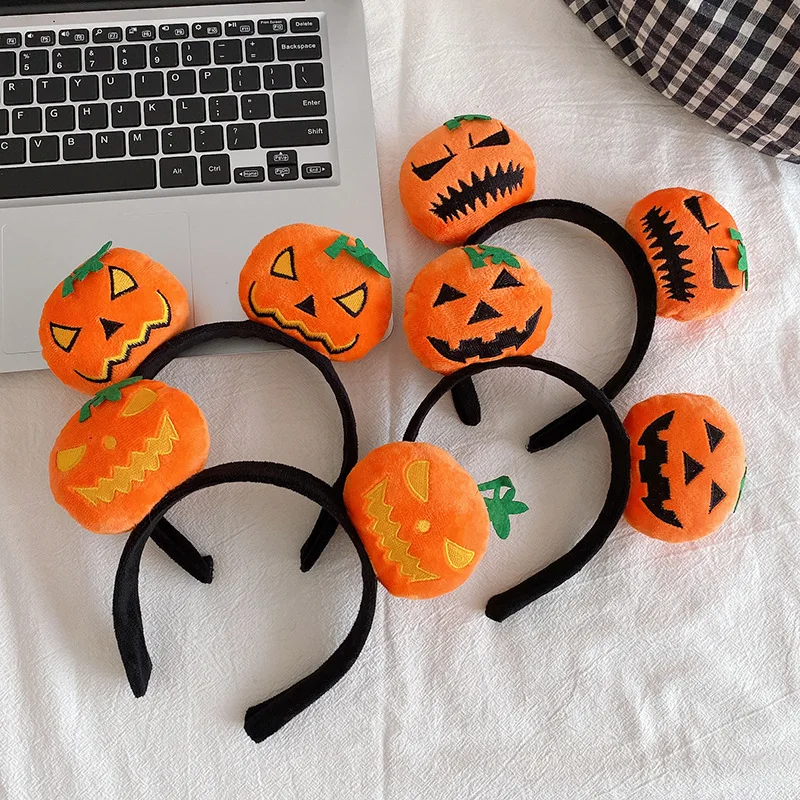 

Pumpkin Doll Hair Bands Women's Cute Quirky Halloween Creative Cartoon Hair Bundle Devil Headdress Girls Hair Accessories