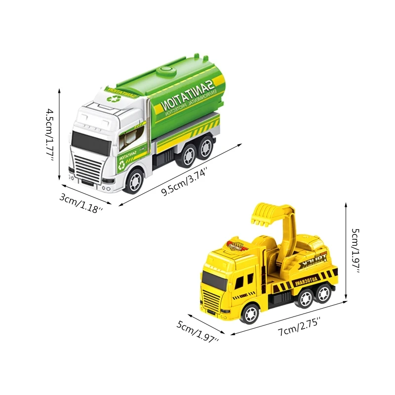 Dreamon 6 Véhicules Chantier Jouets Camions Construction - Cadeau Idéal Enfants 3 4 5 Ans Garçon Fille Voiture Chantier Jouet Enfant 3 Ans Cadeau Garçon Fille
