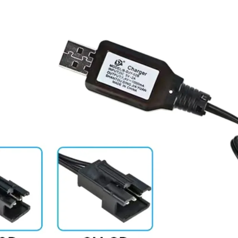 7.4V (3.7V X2) Charger SM-2P/3P SM-4P Reverse XH-3P/4P Li-ion Battery Electric RC Toys Car Boat USB Charge