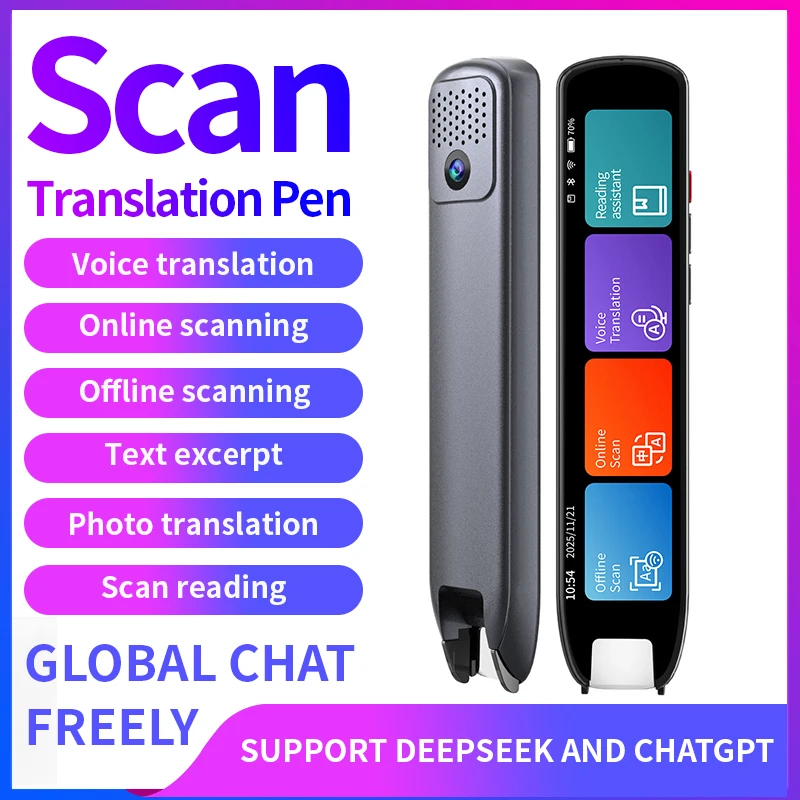 Scan Translation Pen 142 Languages Dyslexia Assist Scan Reader Translator 10 Offline Languages for Business Meetings