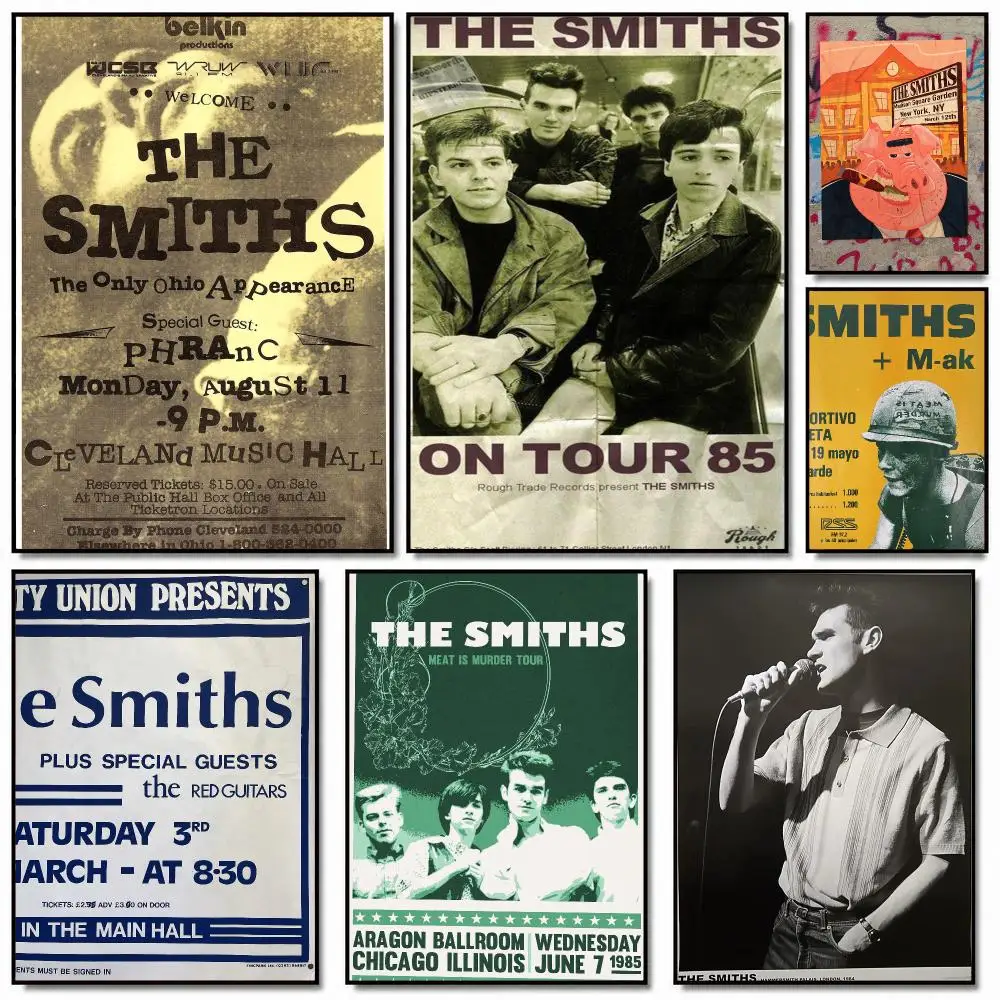 band T-The Smiths-S Poster Removable Wall Sticker for Home Cafe Bar Office Interior Decor
