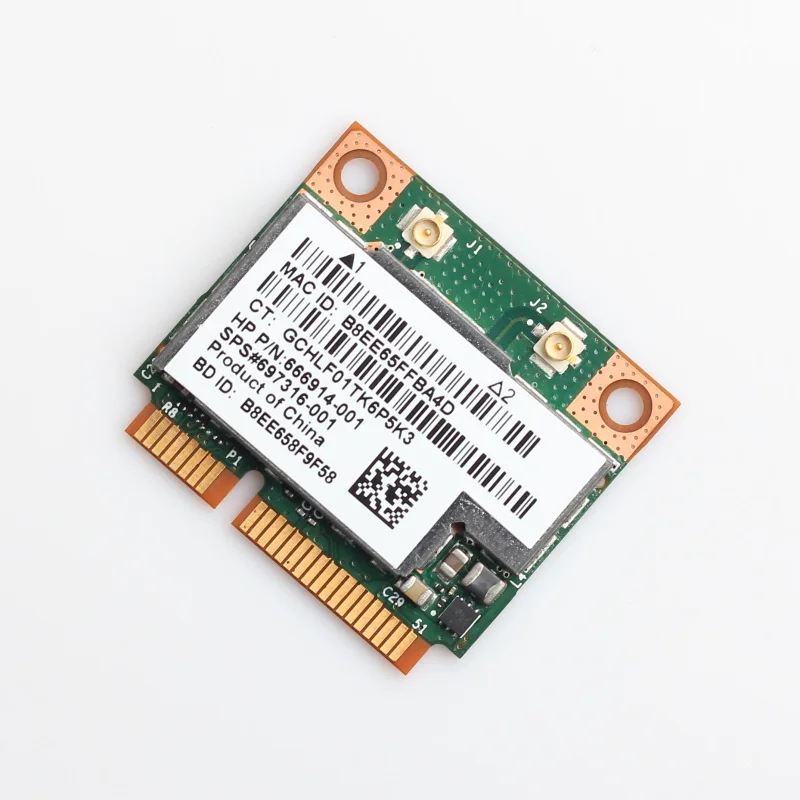 Dual Band 433Mbps Adapter Bluetooth 4.0 adaptor WiFi nirkabel setengah MiNi PCI-E untuk antena Laptop 7260HMW untuk PC/Laptop