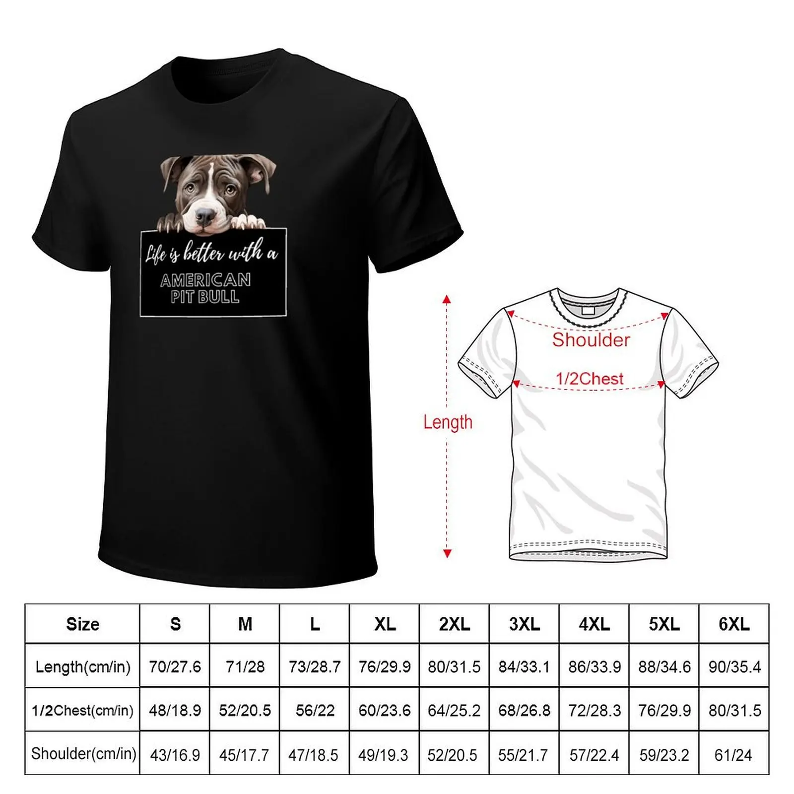 American Pit Bull, Pit Bull Lover T-Shirt Basic All Season Solid T-Shirt