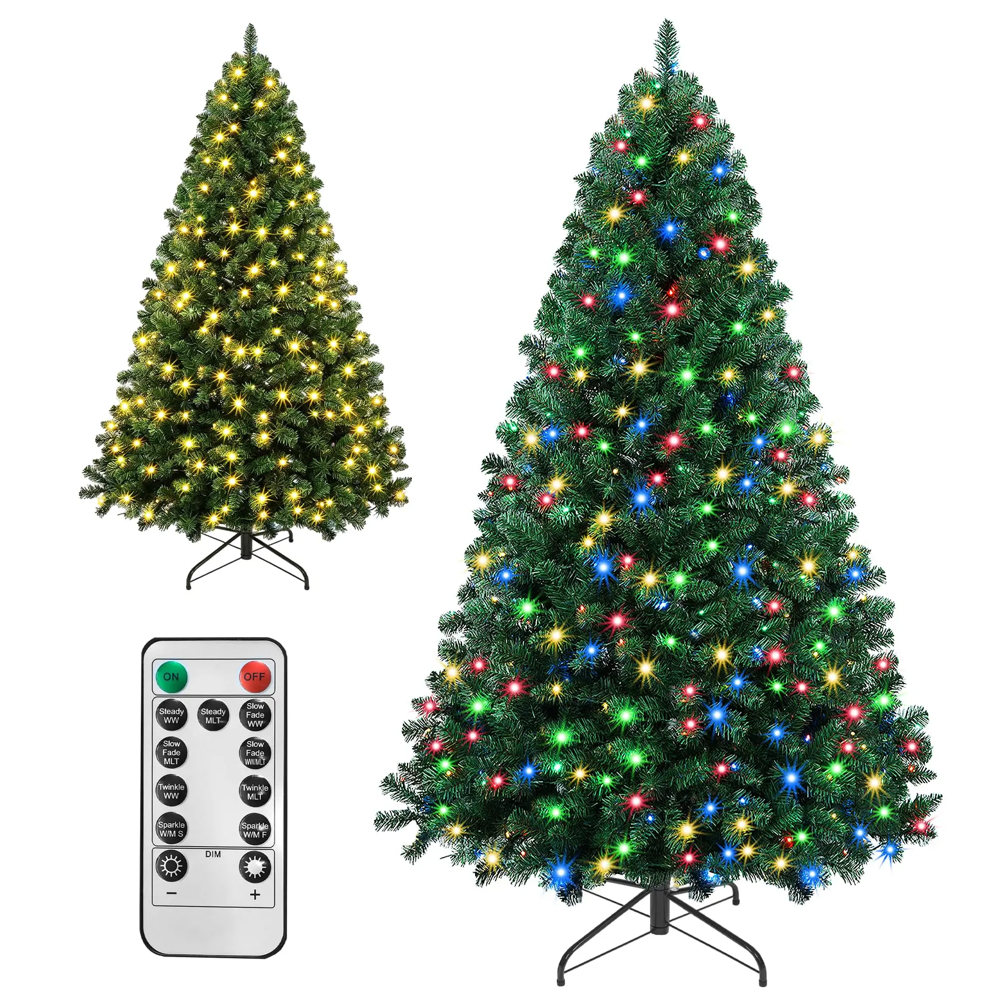 Pre-Lit Christmas Tree 6FT, 856 PVC Tip for Home Holiday Decor
