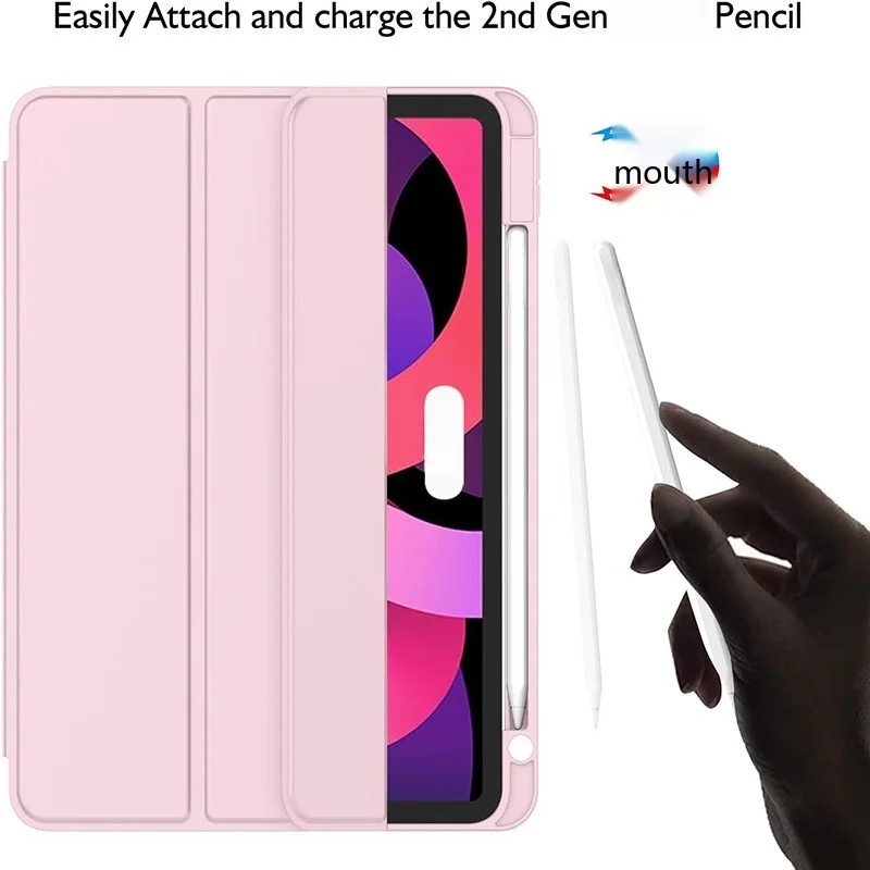 Für iPad Air 11 10,9 Pro 11 Zoll Hülle Dreifach Faltbarer Magnetischer Ständer Stoßfeste Abdeckung mit Stifthalter – Detail 2