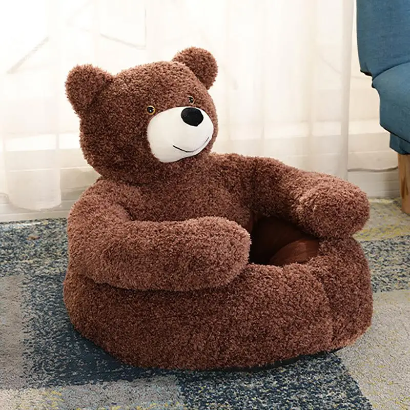 Bear Hug Dog Bed Warm Plush Dog Cat Beds Sofas Plush Pet Cushion With Non-slip Bottom Washable Pet Beds & Sofas For Dogs Cats