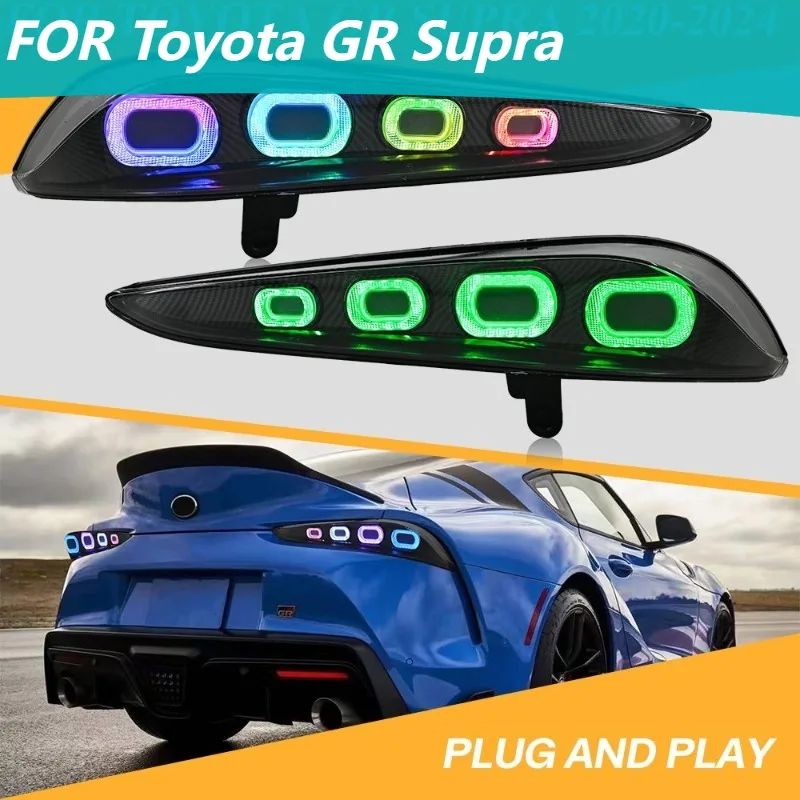 

Для Toyota GR Supra 2020-2024 Full RGB светодиодные задние фонари Обновление задних фонарей