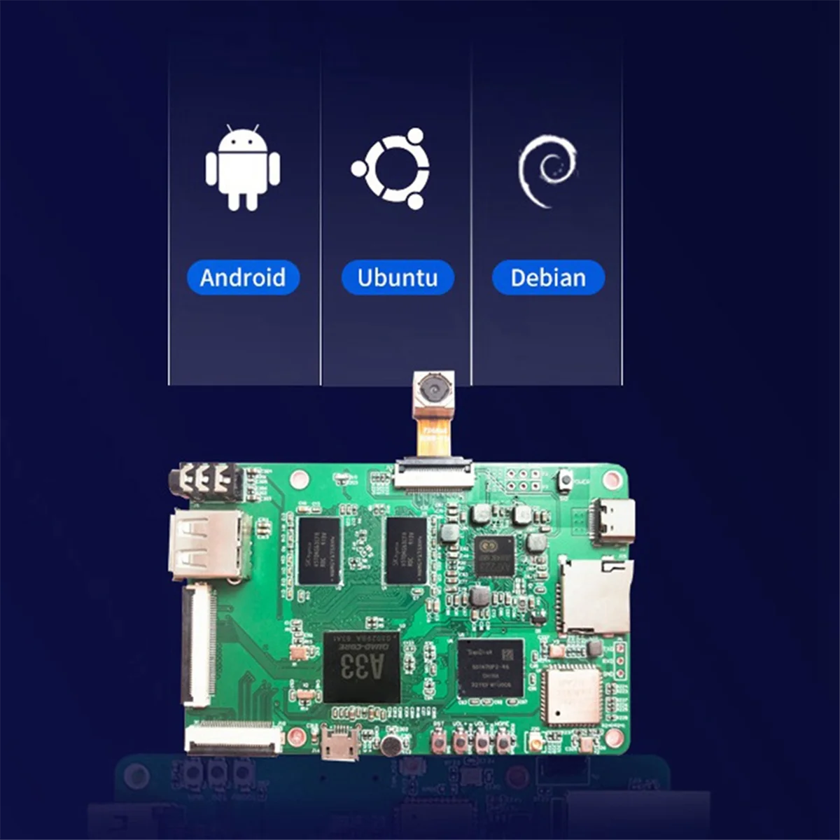 Carte d'apprentissage Allwinner pour Linux et Android, Open Source Creator, carte de développement PK LCPI A33, 1G RAM, 8G EMMC