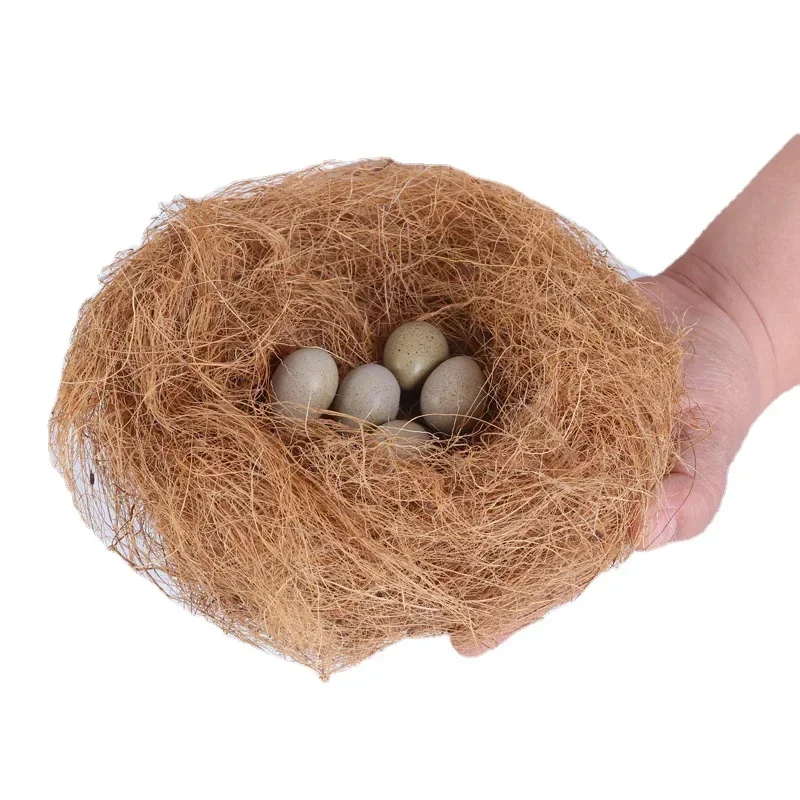 30g de fibra de coco material de nidificação ninho/fibra aviário pássaros canários ninho cheio de grama gaiola de pássaros acessórios decoração