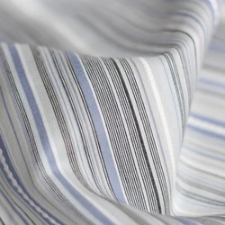 Redraspberry 120cm Blue White and Grey Jacquard Striped Silk Cotton fabrics sewing dress Clothing material Free shipping