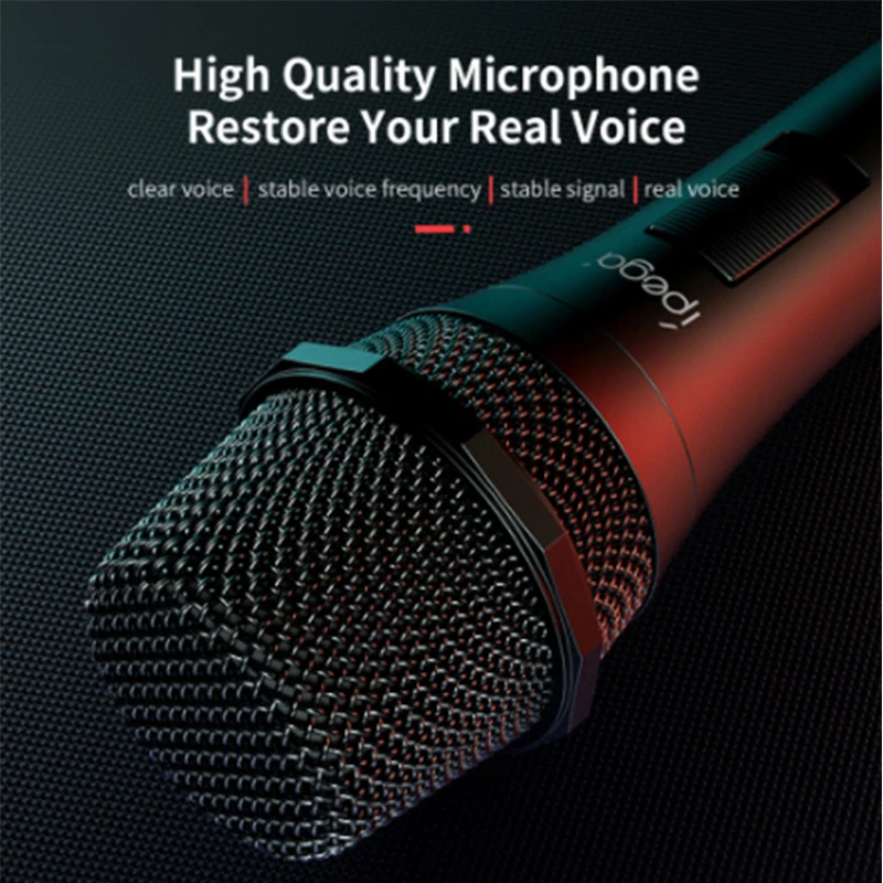 Microfono da gioco cablato Ipega PG-9209 per PS4 xbox One Switch Mic Wii di alta qualità del suono