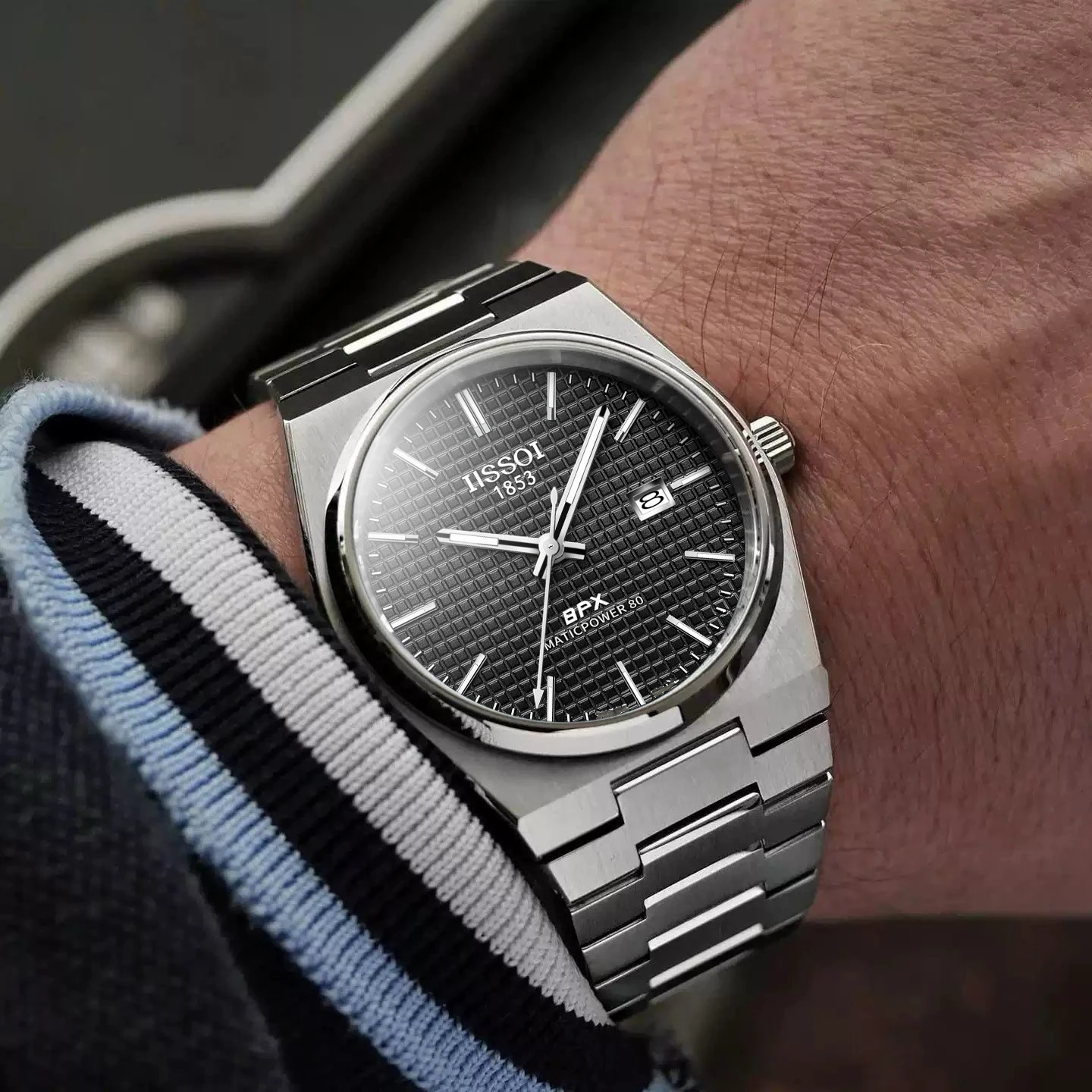 

Men's Luxury Quartz Watch with Stainless Steel Strap, Mesh Dial, Date Display, Luminous Watch, Waterproof Business Casual Watch, Men's Fashionable Daily Wear