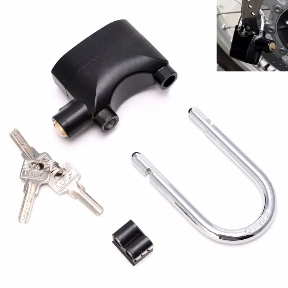 BBDHOME High Decibel Alarm Padlock Siren Anti-theft Waterproof Heavy Duty Material Black Long Beam For Bicycle Motorcycle Door