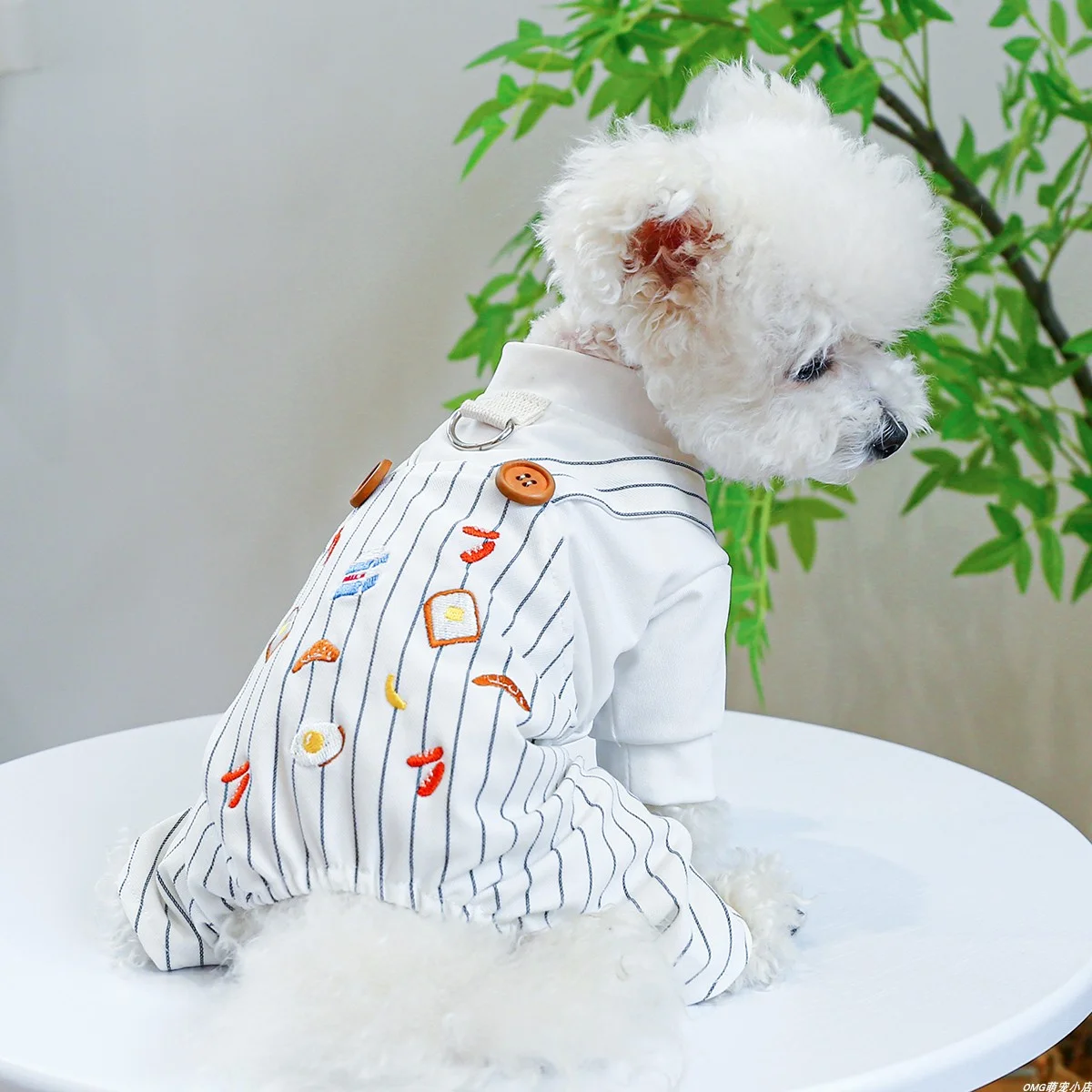 1PC Pet Apparel Dog Spring and Autumn Strap Pants Striped Four legged Pants Belt Pull Cord Buckle For Small Medium Dogs