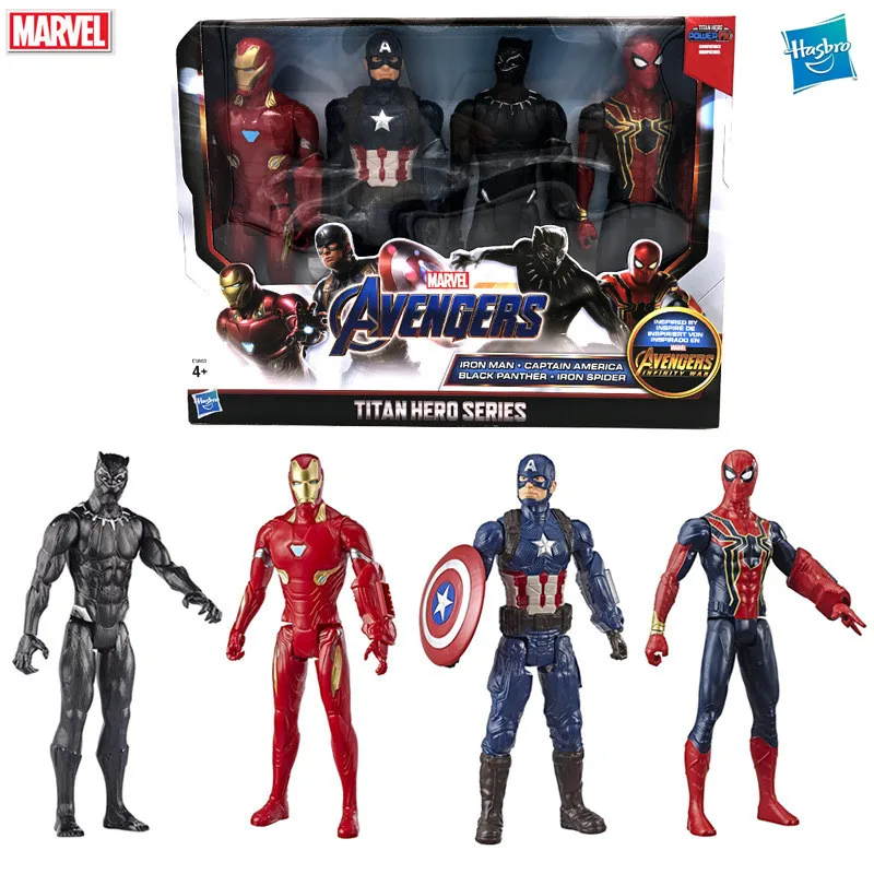 

Hasbro The Avengers Marvel Titan Hero Series Iron Man Spider-Man Black Panther Captain America 12 Inches Action Figure Model Toy