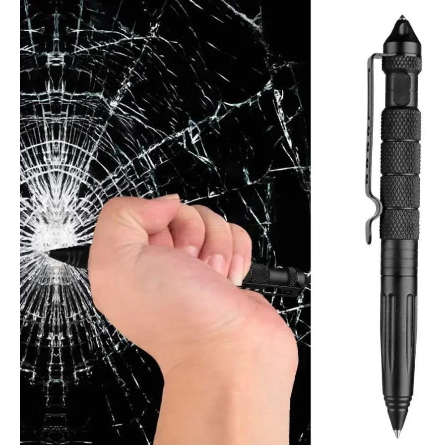Multifunctional Tactical Pen Self Defense Anti Skid Emergency Survival Tool Glass Breaker Tungsten Steel Outdoor Rescue Escape