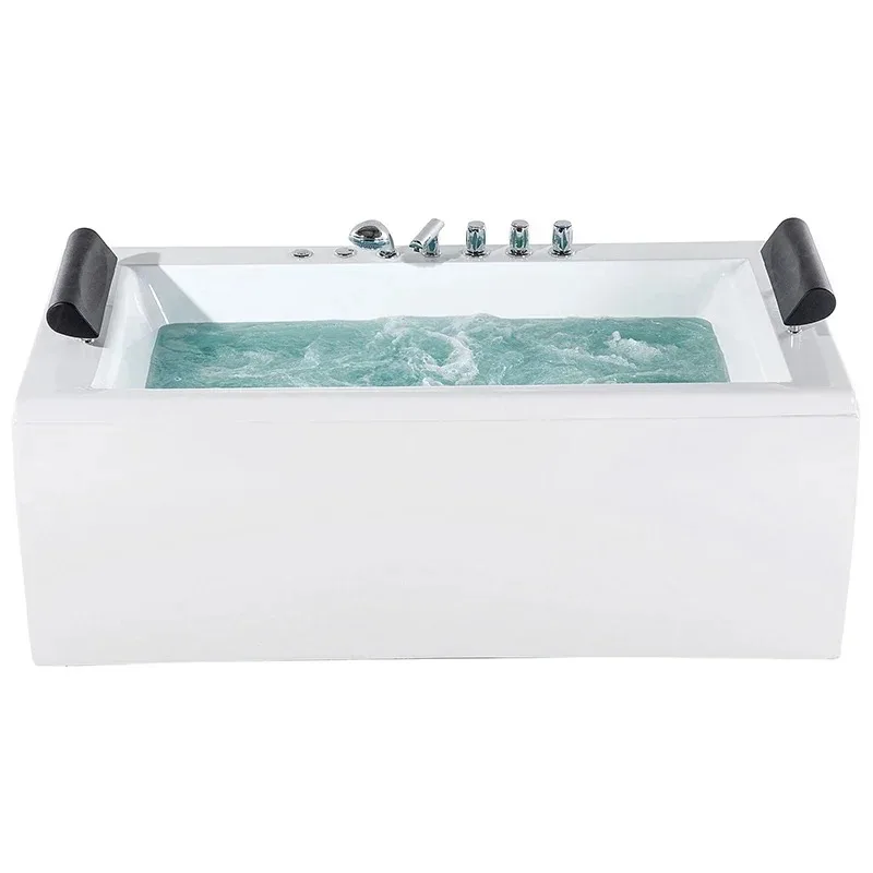 

1600mm Long Massage Acrylic Bath Tub Indoor Bathroom Whirlpool Bathtub With Water Level Reaction
