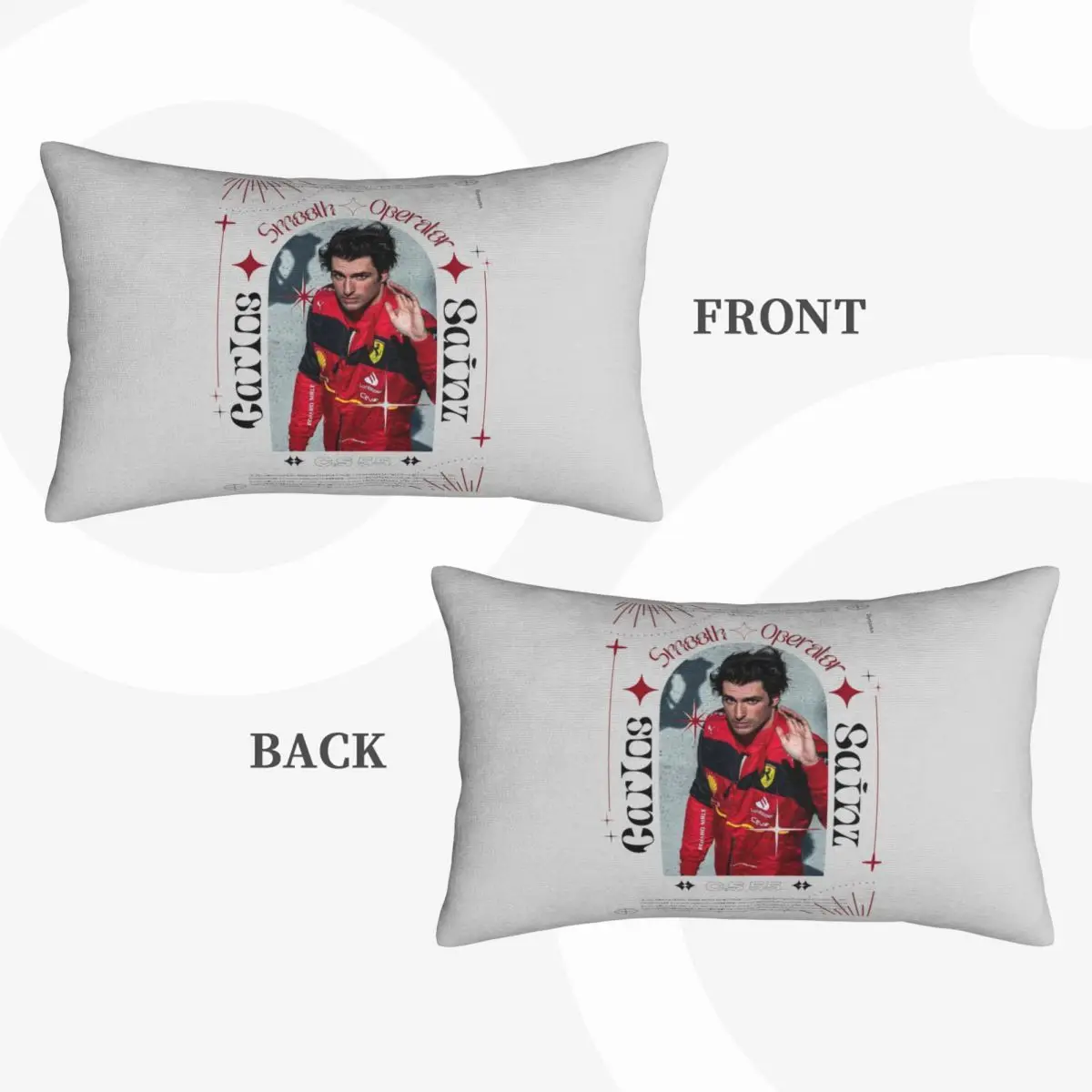 Carlos Sainz Eras Tour 2025 Rectangle Pillowcase Cushion Cover Decorative Bedroom Bed Home Comfort Throw Pillow