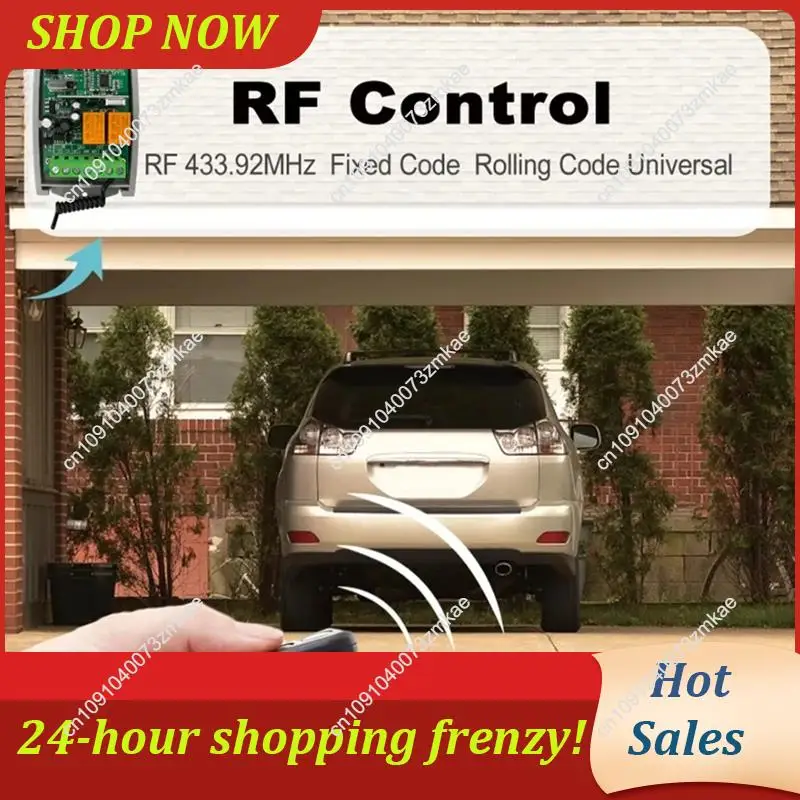 daily-sale-tuya-wifi-smart-receiver-7-32v-2ch-garage-door-remote-control-opener-controller-433mhz-transmitter-rolling-code