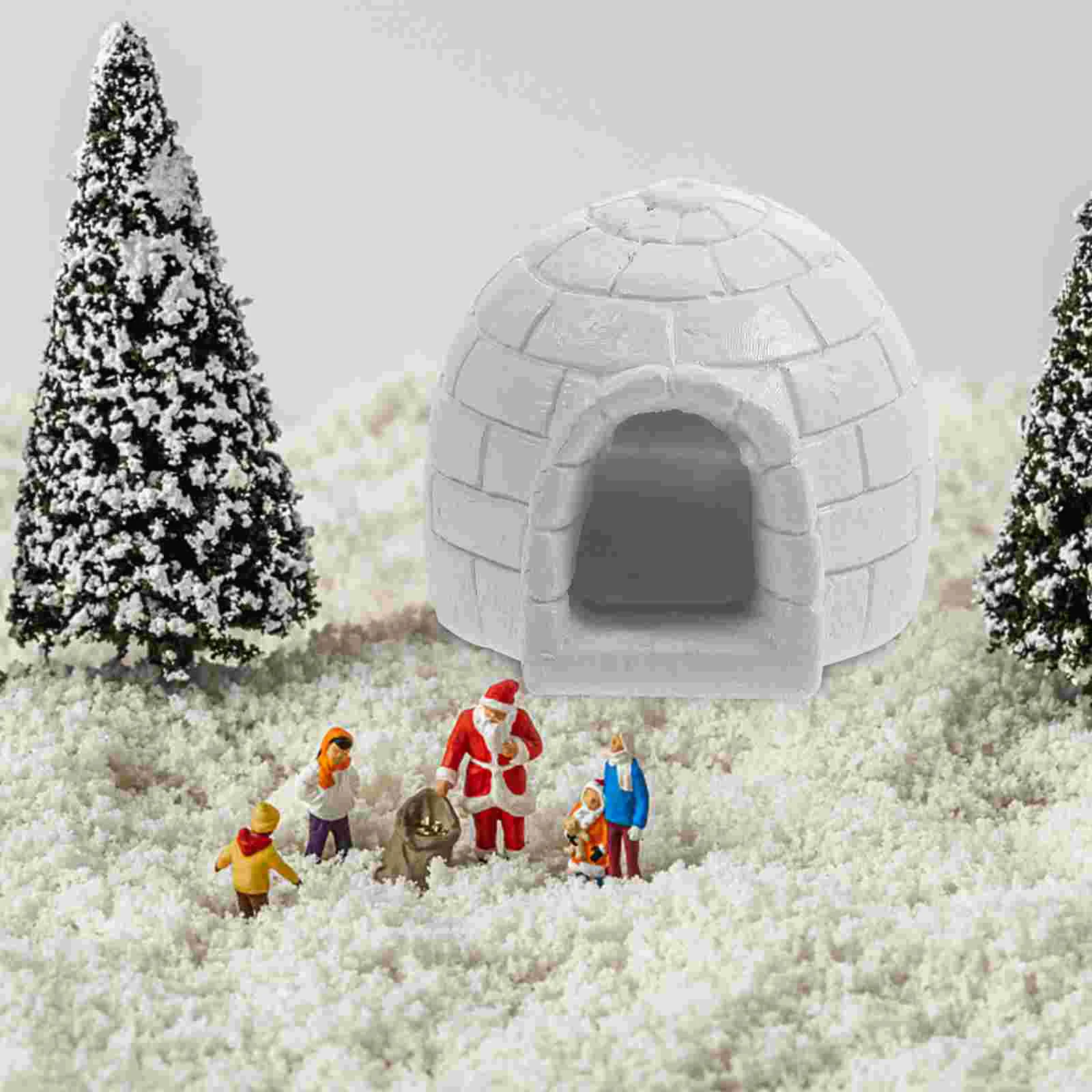 Micro Landscape Ornament Ornaments for Kids Ice House Decorations Model Resin Igloos Picture Toddler Simulated Figurines