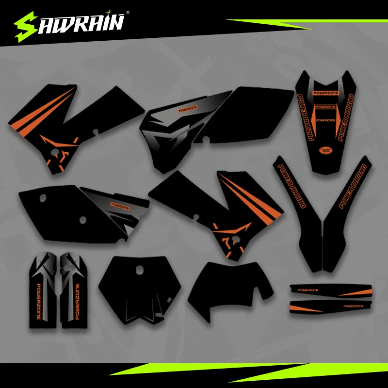 

Sawrain Motorcycle Graphics Backgrounds Decal Stickers Kits for KTM EXC XCW SXF 05-06SXF 06-07EXC 001